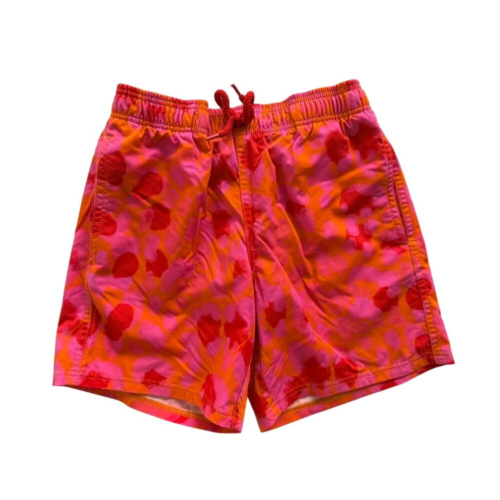 Vilebrequin Boys Swim Trunk Shorts Coral Pink Watercolor Dot Size 10